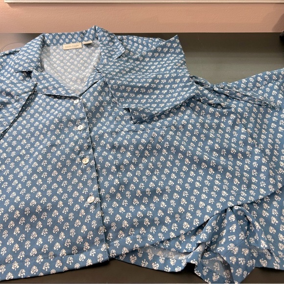 Haute Hippie Other - Haute Hippie Short PJ Set Blue White Size Large